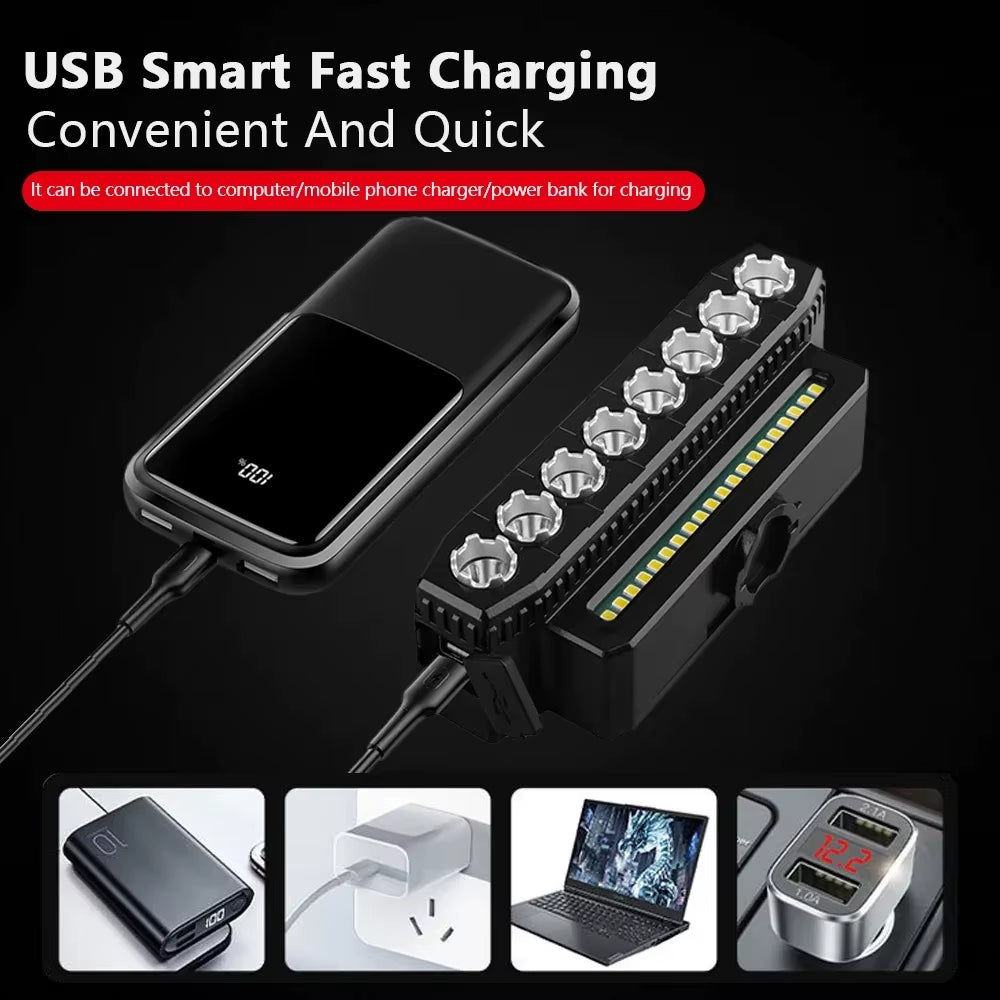 LED Bike Headlight with Electric Horn