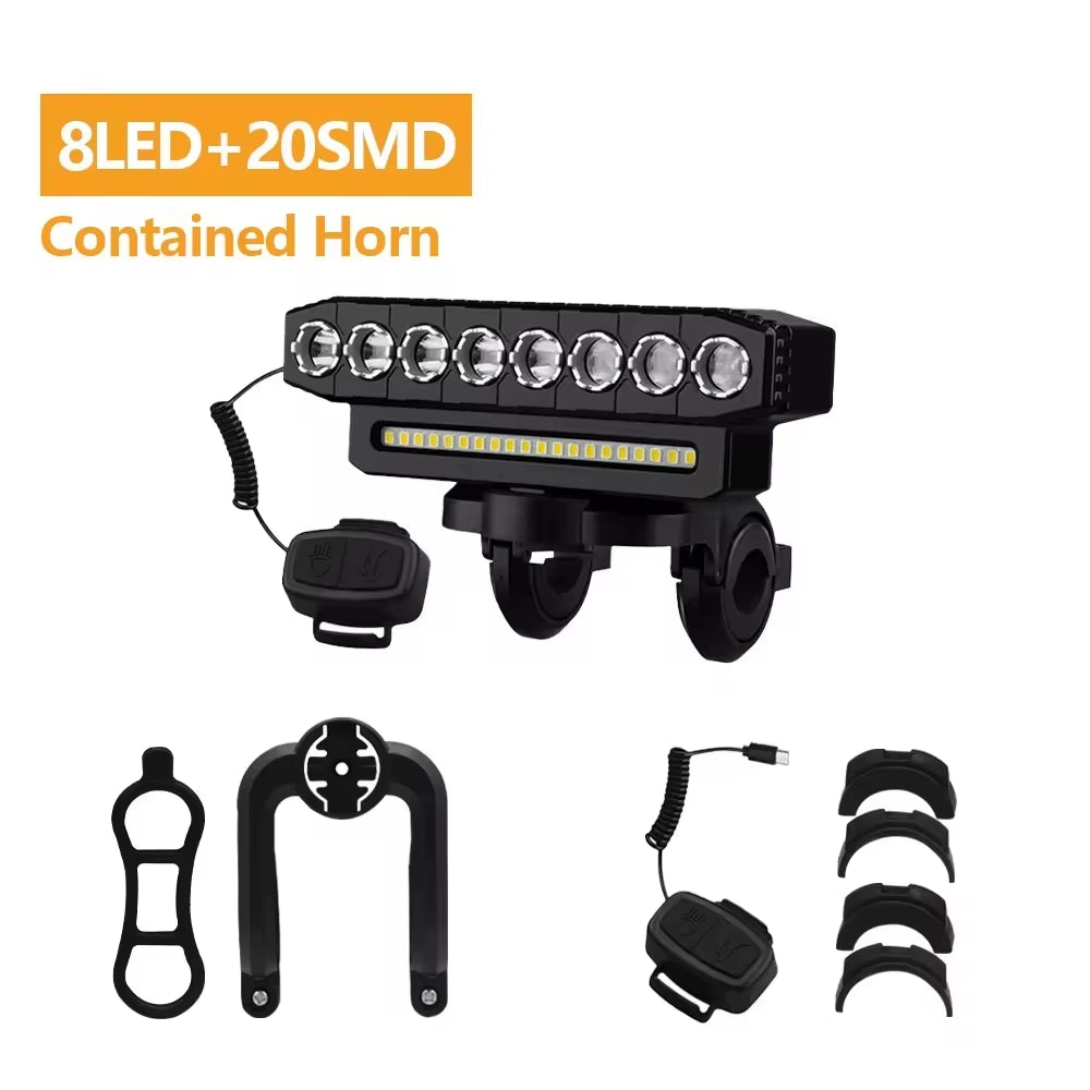 LED Bike Headlight with Electric Horn