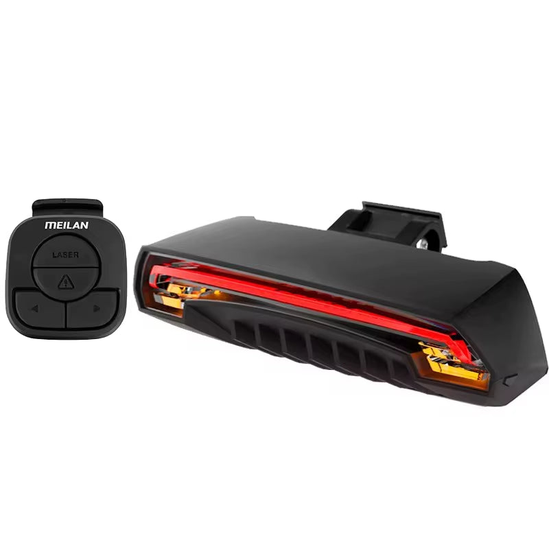 MEILAN X5 Bike Taillight Smart USB LED Wireless Remote Control Bicycle Rear Light MTB Road Laser Turn Signal Cycling Lamp