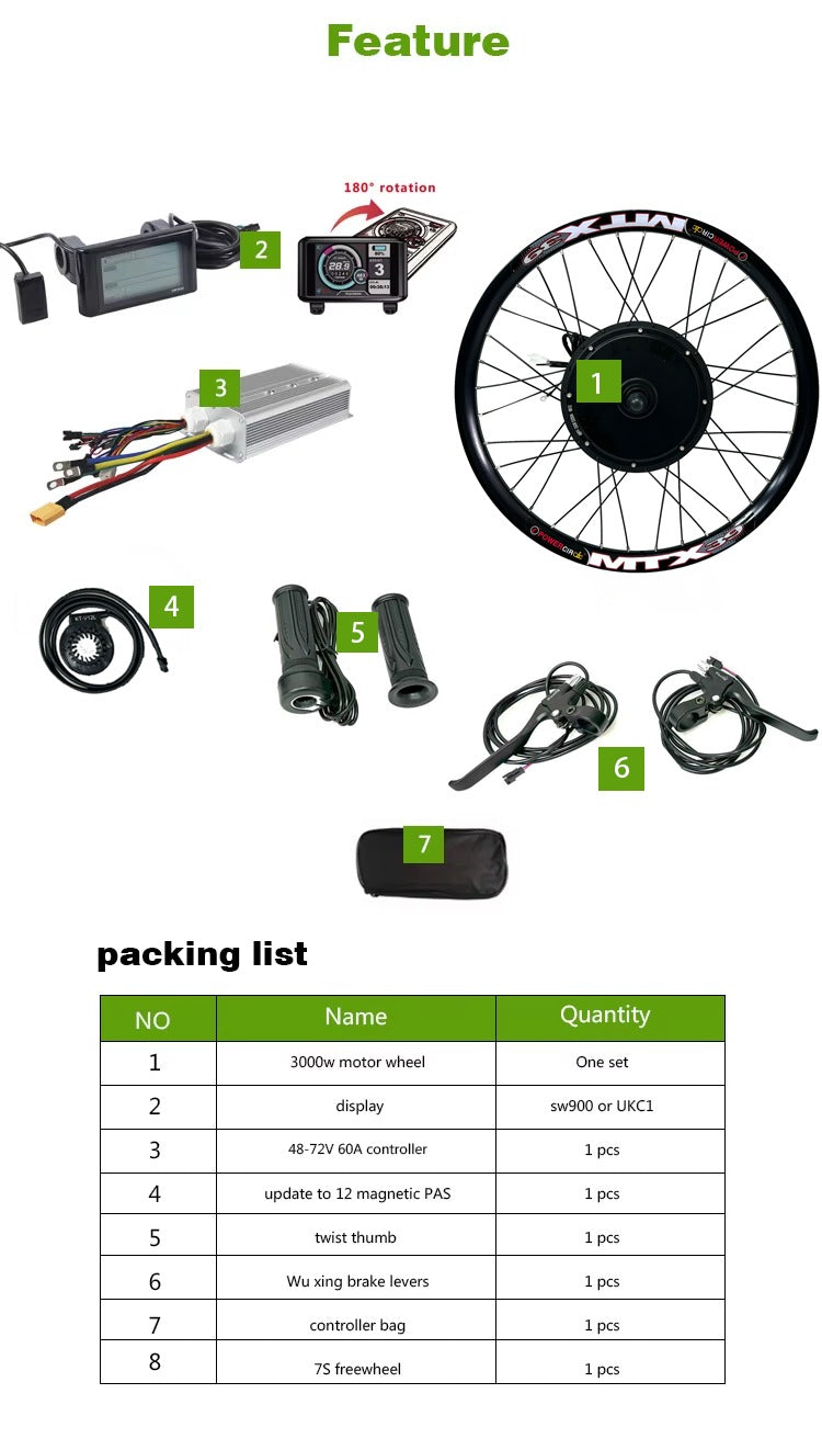 E Bike Conversion Kit - 1000W-5000W