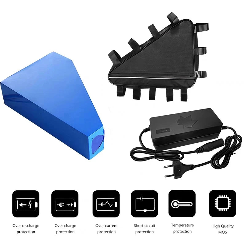 72V 45Ah Lithium Ion Triangle Battery + 10A Charger