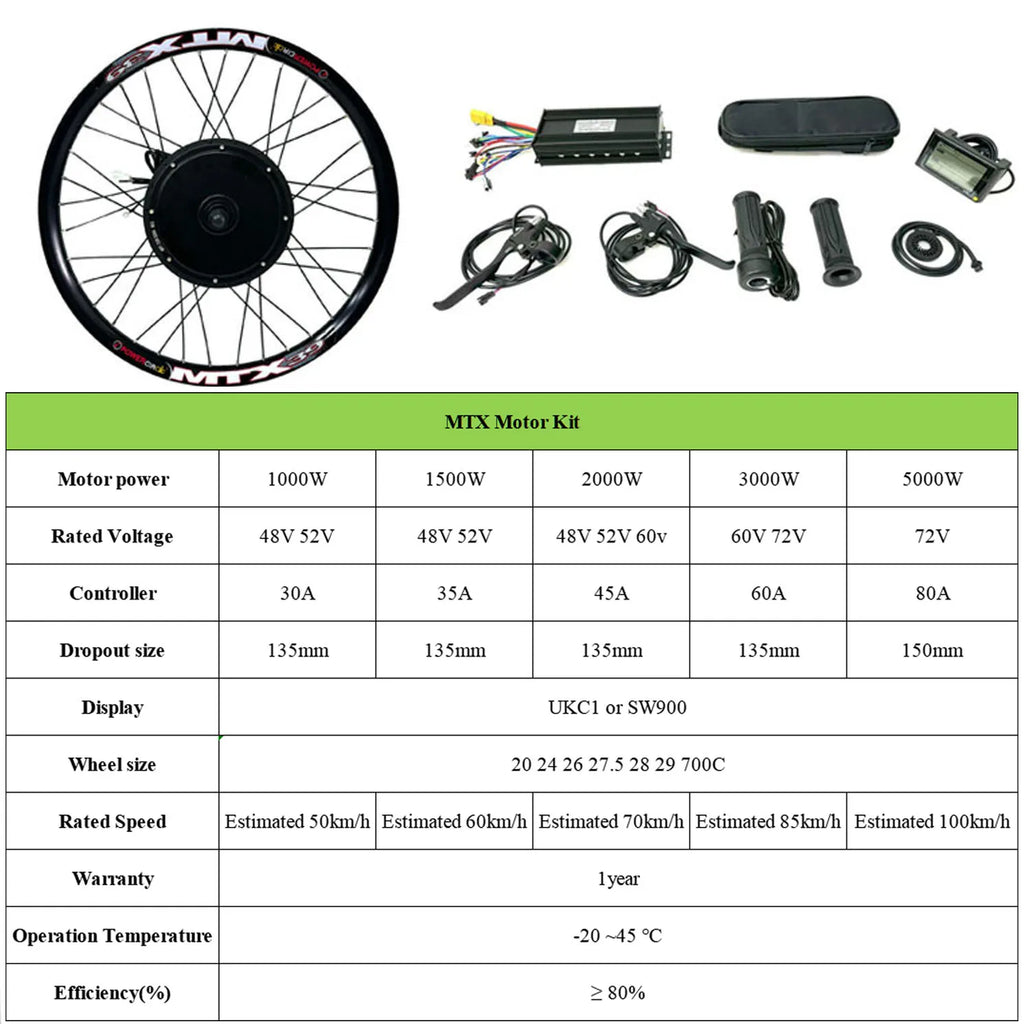 1000W/1500W/2000W/3000W/5000W E Bike Conversion Kit - Ukc1/Sw900
